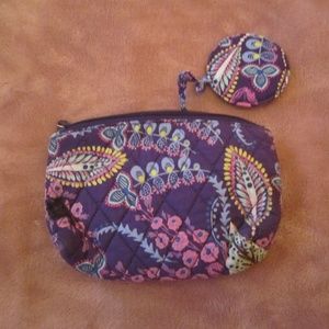 Vera Bradley Women's Accessories~Cosmetic Case/MakeUp Bag~Batik Leaves